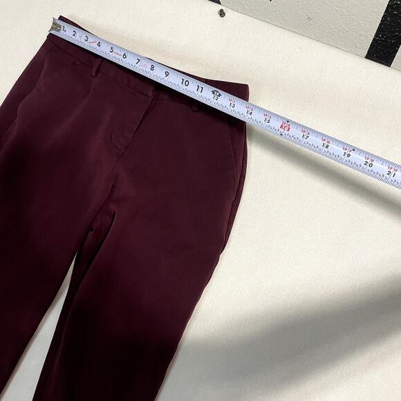 Express Women's Burgundy Columnist Ankle Pants Trousers - Size 2 - Picture 7 of 9